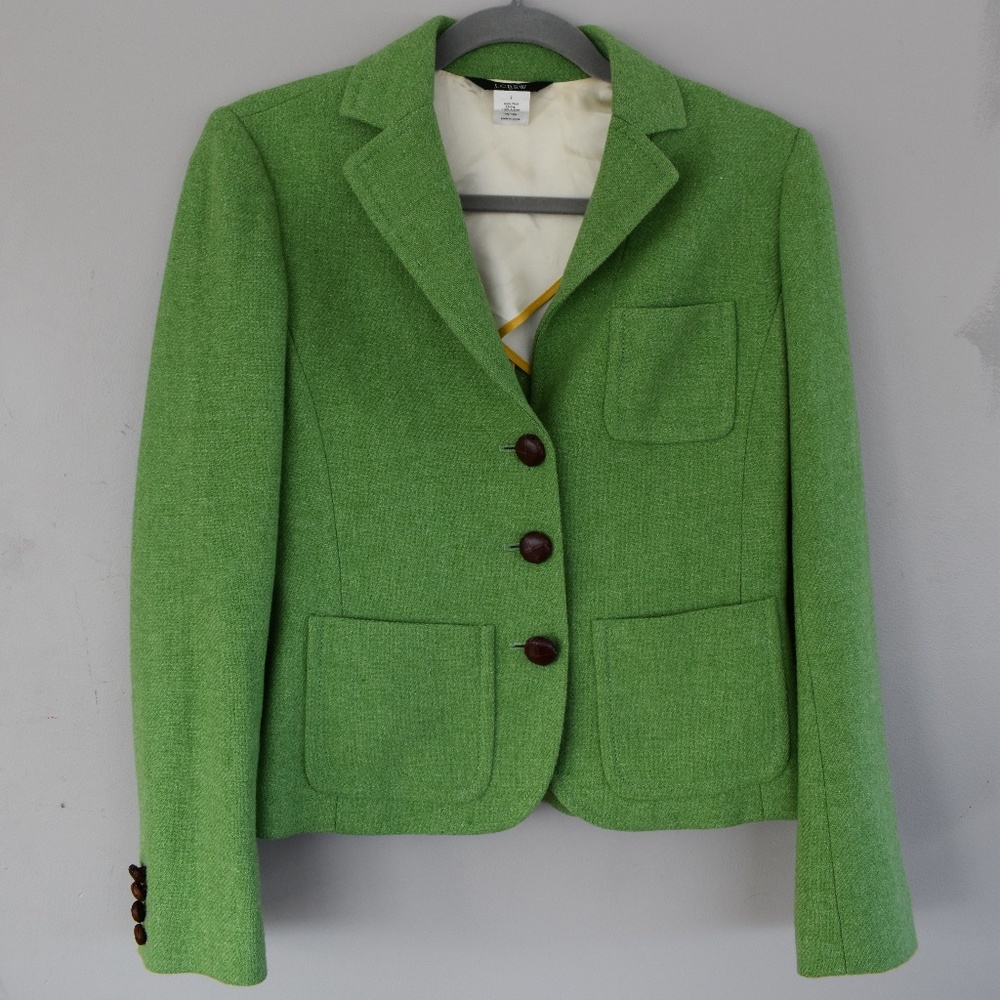 Lime Green J. Crew Cropped Blazer
